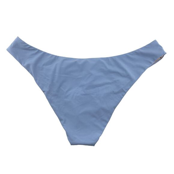 J‎ Crew Curved Waist Bikini Bottom Light Blue Cheeky Size XL BC125 New - Picture 2 of 5